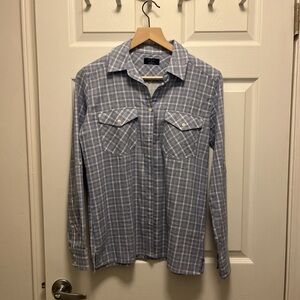 UNTUCKit Light Blue Checkered Men's Shirt
